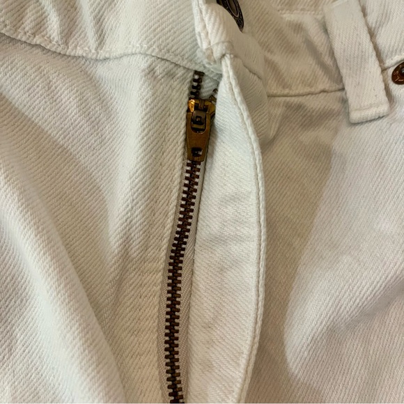 Vintage Levi's 505 Orange Tab Denim White Jeans Adult Size 36x30 USA 1992 - Picture 6 of 9